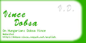 vince dobsa business card